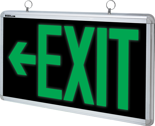 Exit Light, Arrow Left, Double-Sided