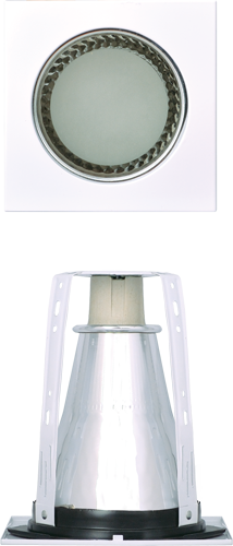 Firefly  Square Vertical Downlight Recessed Type with Partial Frosted Glass
