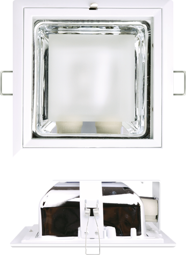 Firefly  Square Horizontal Downlight Recessed Type with Full Frosted Glass & Groove Design