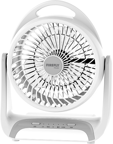 Mini Table Fan with Built-in Dimmable Emergency Light