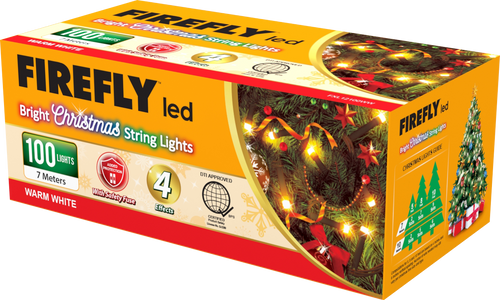 Bright Christmas Lights 100LED WW Blinking