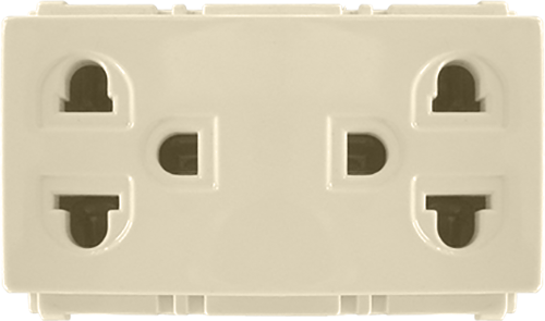 Classic Duplex Universal Outlet w/ Ground 16A 250V
