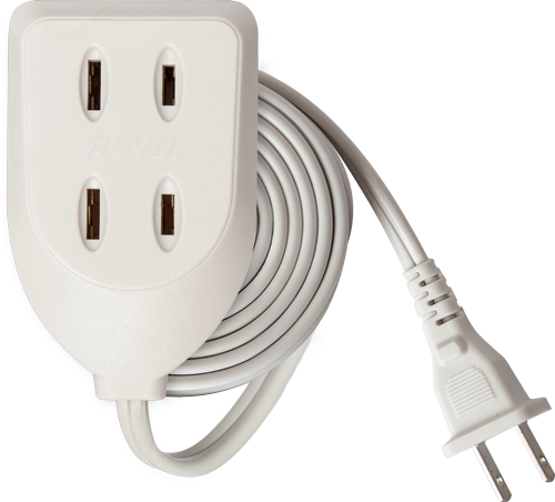 3 Gang Portable Outlet - White