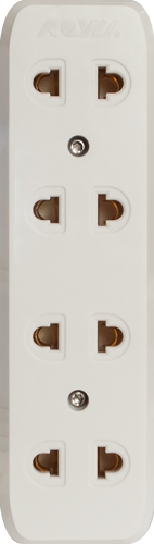 4 Gang Universal Outlet 10A - White