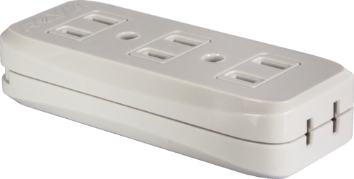 3 + 1 Flat Pin Outlet 10A - White