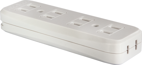 4 + 1 Flat Pin Outlet 10A - White