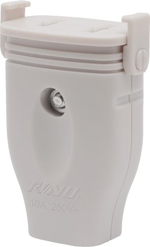 Female Cord Connector 10A - White