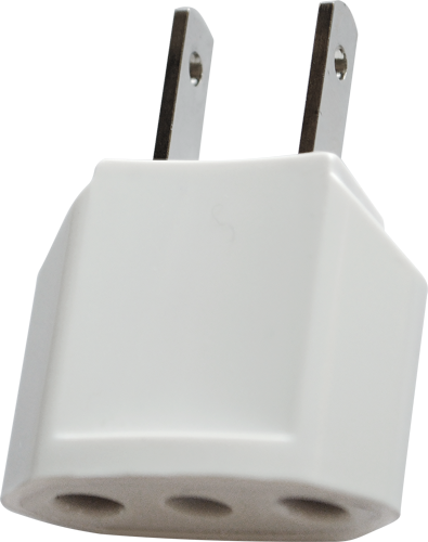 Round to Flat Adapter 10A - White