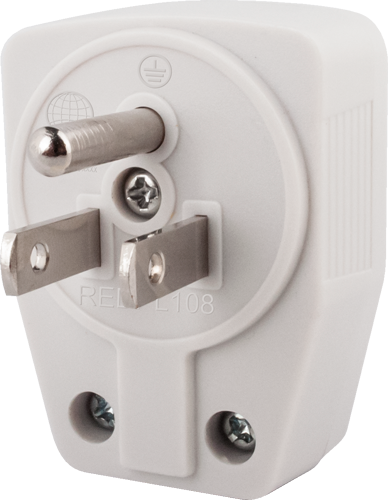 Heavy Duty Plug w/ Ground 20A - White