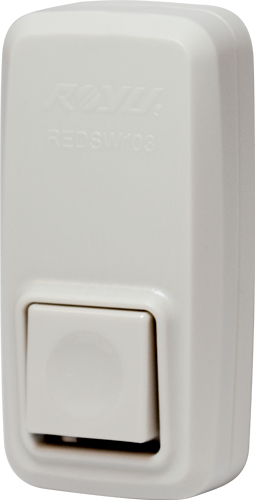 Surface Mounted Door Bell Push Button Switch AC Rating: 10A, DC Rating: 3A White